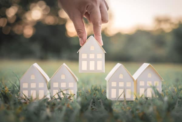 miniature houses on the grass