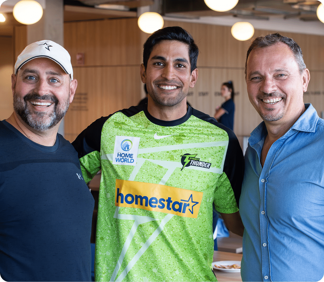 Image of Homestar Finance owners with Jason Sangha